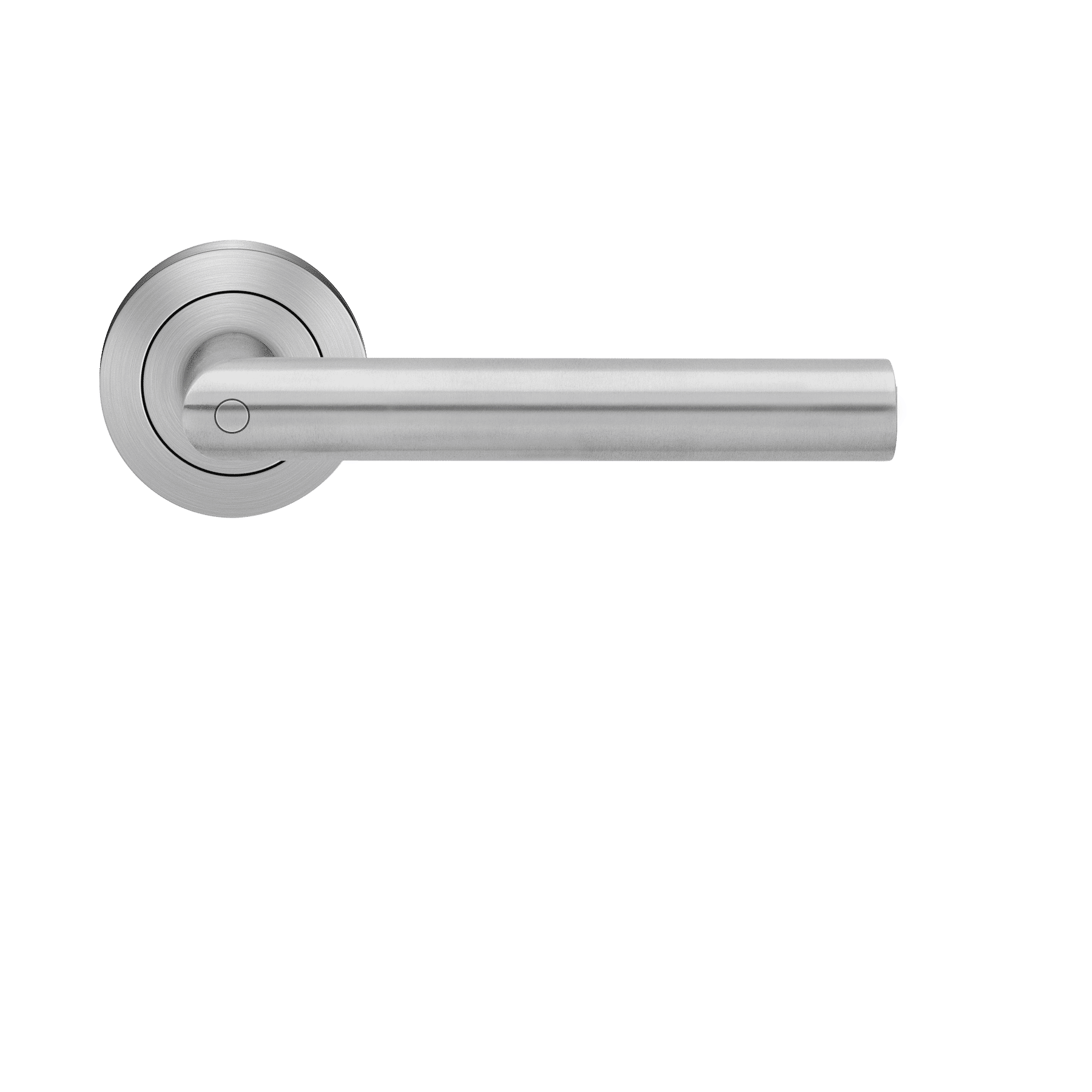 Rhodos - Klamki drzwiowe ze stali nierdzewnej z blokadą w uchwycie, wersja prawa